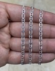 Italian Solid 925 Sterling Silver 4 5mm Marina Link Chain Necklace 