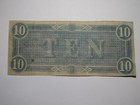 10 1864 Richmond Virginia Va Confederate Currency Bank Note Bill Rare T68 Vf