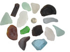 Genuine Surf Tumbled Beach Sea Glass 14 X Large Pieces For Art Or Disply Hawaii