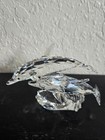 Swarovski Crystal Scs 1990 Lead Me Mother   Child Dolphins Retired Figurine
