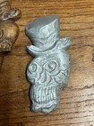Vintage Skull Mold Pattern   Cast Metal 1988 Hat Gothic Folk Art Foundry Pattern