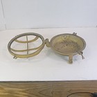  Vintage Brass  Ship Porthole Hatch Frame W  Hinged Guard Grille  Clamp Screw