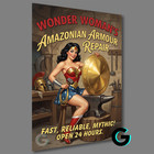 Wonder Woman Dc Comics Retro Style Advertisement Poster 66lb Heavyweight Print