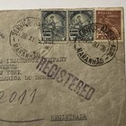 1936 Maranhao Brazil Registered Air Mail Cover Set To New York  Backstamped