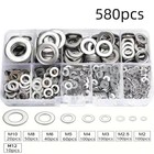 304 Stainless Steel Flat Washer Set  Assorted Hardware Washers For Home And