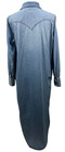 Women s Wrangler Retro Jean Long Sleeve snap Button Midi Dress duster Size Large
