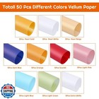 Shynek Colored Vellum Paper  50 Sheets  10 Colors  8 5 X 11  Transparent  Pri