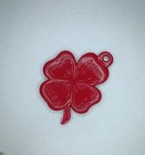 Red Four Leaf Clover Good Luck Vintage Cracker Jack Gum Ball Prize Charm