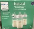 Philips Avent Natural Glass Baby Bottle 8 0z - 3 Pack - Usa Glass