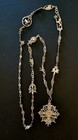 Vintage Fratelli Coppini 800 Silver Chain   Cross  Papal  Sicily  Florence Stops