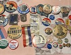 Vintage Pin Back Buttons Mixed Lot  Political Advertising Halo Grams A Nice Set
