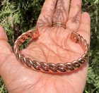 1 Pc Pure Copper Magnetic Healing Bangle Cuff Bracelet Spiritual