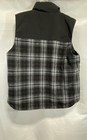 Pendleton Men s Black Gray Plaid Wool Blend Insulated Puffer Vest Size L