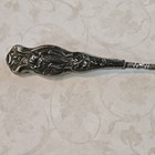 Antique Art Nouveau Empire Art Silver Button Hook Tool Floral Repousse