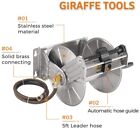 Giraffe Tools Heavy Duty Garden Water Hose Reel Wall Mounted--stainless Steel