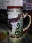 Budweiser Holiday Retreat Christmas Mug 2017 Beer Stein Certificate