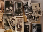 Antique 1900s Photographs  Photo Cards  Letters And More - Lot Rare W  Cigar Tin