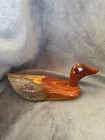 Tim Bergren Rocky Mountain Rustic Carved Wood Duck Art Antique Cedar Fence Post