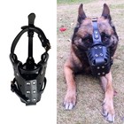 Strong Cattlehide Leather Dog Muzzle For German Shepherd English Bull Terrier    