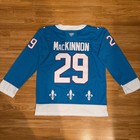 Colorado Avalanche Quebec Nordiques Nathan Mackinnon Stitched Blue Retro Jersey