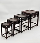 Vintage Chinese Miniature Nesting Tables Set Of 4