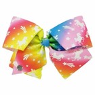 Jojo Hair Bow Siwa Large Cheer Rainbow With Stars Unicorn Nwt New With Tags