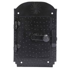 Hand Forged Speakeasy Door Grill With Viewing Door Black Powder Coat Finish Bpc