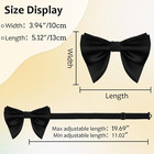 Adjustable Oversized Bow Ties For Men  Pre Tied Bowties Men  Tuxedo Butterfly Bo