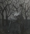 Vintage Expressionist Oil Painting Forest Landscape Portrait