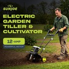 Sun Joe 12-amp 6 Steel Tines Electric Corded Garden Cultivator  open Box 