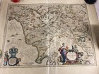 17th C  Blaeu Hand-colored Map Tuscany    dominio Fiorentino    19 5x23 5    Scarce