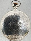 Antique 16s Star Floral Shield Hunter Pocket Watch Case Sterling Silver Usa