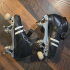 Vtg Riedell 265 Vandal Black White Stripe Roller Derby Speed Skates Powerdyne