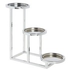 Hubert   Chrome 3-tier Buffet Stand For Bowls - 6 l X 15 7 10 w X 13 h