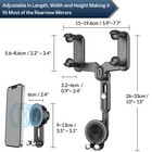 Magsafe Magnetic Rear View Mirror  Air Vent Car Mount Cell Phone Holder 4 Iphone