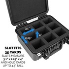 Casematix Top Loader Card Storage Box     Waterproof Case With Foam For 3x4 Holder