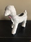 Vintage  ceramic Lamb sheep Baby Nursery easter  planter  w  Pink Bow