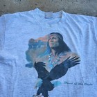 Vintage Native American Eagle Shirt Size L Made In Usa Gray Oneita Single 90s