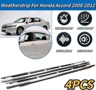 4pcs Weatherstrip Window Moulding Trim Seal Belt Replaces 72410-ta0-a01 72450-t