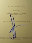 Star Wars      The Force Awakens      Jj Abrams Autographed Script Beckett Authentic