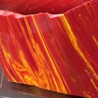 Beautiful Bright Red Rosarita Rough Red With Yellow And Orange Red Stripes