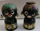Vintage Disney Adventureland Salt Pepper Shakers Tiki Cruise Wooden Marked Japan