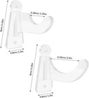 2pcs Baseball Bat Display Case Holder With Screws And Expansion Tubes  Wall Moun