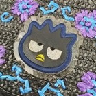 Rare Vintage Sanrio Badtz Maru Coin Purse Black Weave Makeup Bag Hello Kitty