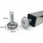 Square Tube Inserts End Caps  adjustable Table Foot Furniture Leveling Feet nuts