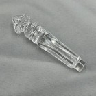 Vintage Ribbed Glass Decanter Cruet Stopper 5  Length X 1  Diameter
