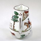 Crown Staffordshire Hunting Scene Creamer Pitcher 4 5  Tall