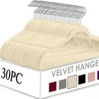 30pcs Velvet Hangers Non-slip Clothes Hangers Premium Multicolor Flocked Hangers