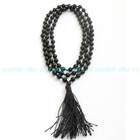 6mm Black Agate Tibet Buddhist 108 Prayer Beads Mala Healing Necklace