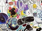 100 Varied Colors Cool Sticker Lot Book Fun Pack Laptop Car Alien Decals